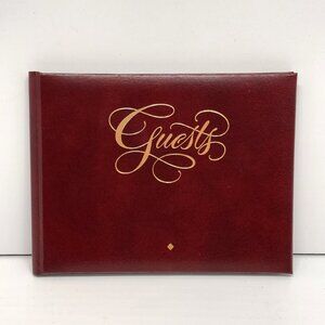 Hallmark Guest Book Burgundy Wine Model RA8745 Made in the USA - New in Box